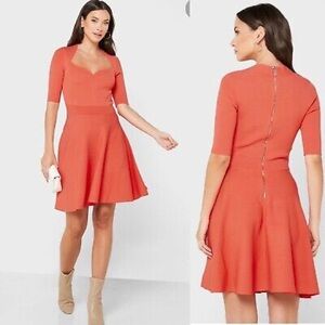 Ted Baker London Elegant Coral Dress size 10 new